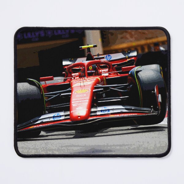 Item preview, Carlos Sainz racing his 2024 F1 car through the chicanes abstract designed and sold by Rodissimus1984.