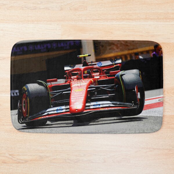Item preview, Carlos Sainz racing his 2024 F1 car through the chicanes abstract designed and sold by Rodissimus1984.