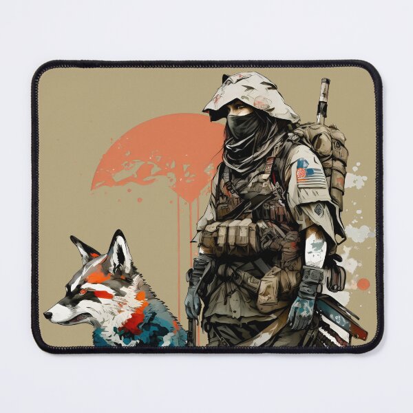 Item preview, A Great-looking design of a warrior with his wolf companion in Okami Style designed and sold by The-Chieftain.