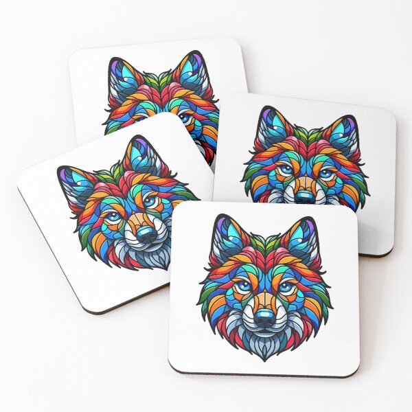 Item preview, Stained Glass Wolf head designed and sold by Catherine Harrison.