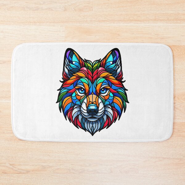 Item preview, Stained Glass Wolf head designed and sold by Catherine Harrison.