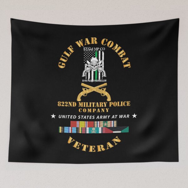 Item preview, Gulf War Combat Vet - 822nd MP Company Emblem w GULF SVC X 300 designed and sold by Military Insignia Products.