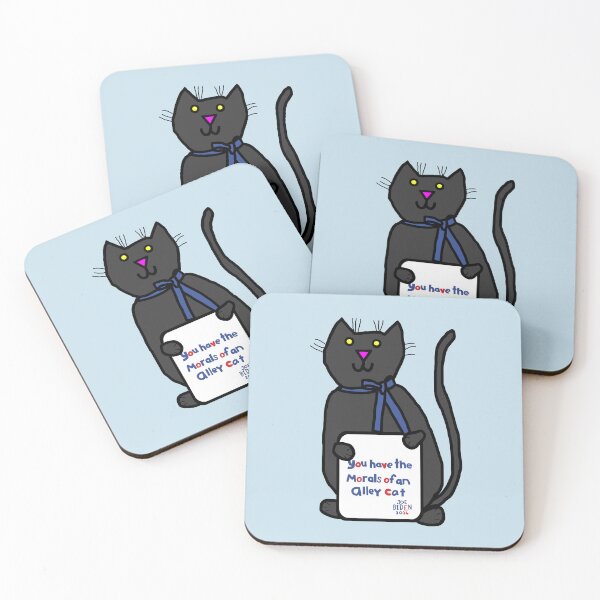 Item preview, Cat with You Have The Morals of an Alley Cat Joe Biden 2024 Sign designed and sold by ellenhenry.