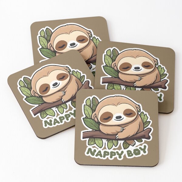 Item preview, Nappy Boy Cute Kawaii Sleeping Sloth designed and sold by designbykev.