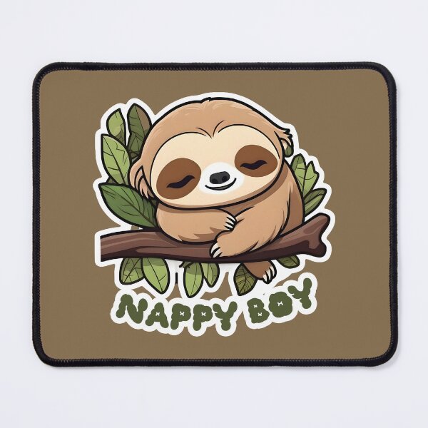 Item preview, Nappy Boy Cute Kawaii Sleeping Sloth designed and sold by designbykev.