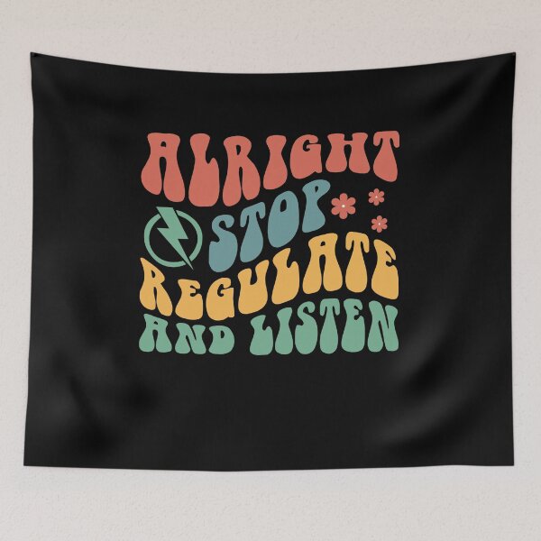 Item preview, Alright Stop Regulate and Listen, Counselor, Sensory Regulation, School Psychologist, Coping Skills, OT designed and sold by behindthefacts.
