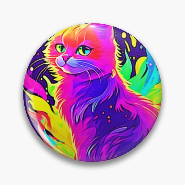 Item preview, Vibrant Painting of Cat Caught in Flames designed and sold by Health And Fitness Posts e-Store.