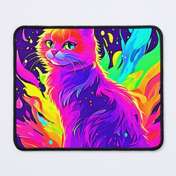 Item preview, Vibrant Painting of Cat Caught in Flames designed and sold by Health And Fitness Posts e-Store.