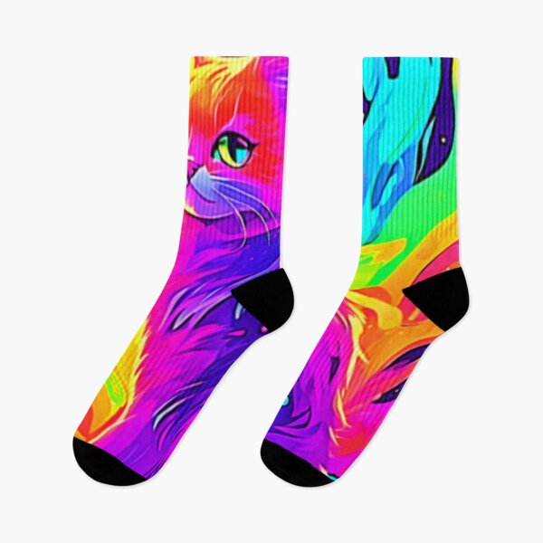 Item preview, Vibrant Painting of Cat Caught in Flames designed and sold by Health And Fitness Posts e-Store.