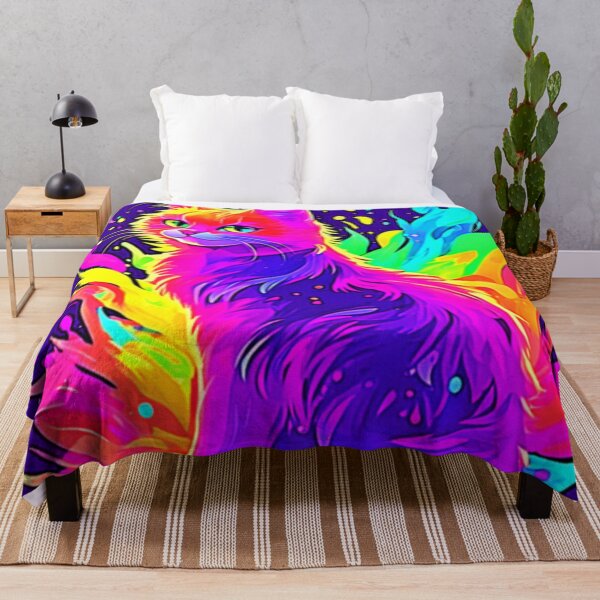 Item preview, Vibrant Painting of Cat Caught in Flames designed and sold by Health And Fitness Posts e-Store.