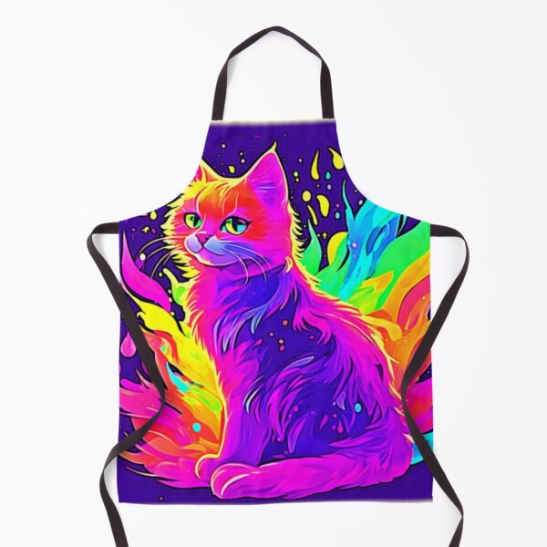 Item preview, Vibrant Painting of Cat Caught in Flames designed and sold by Health And Fitness Posts e-Store.