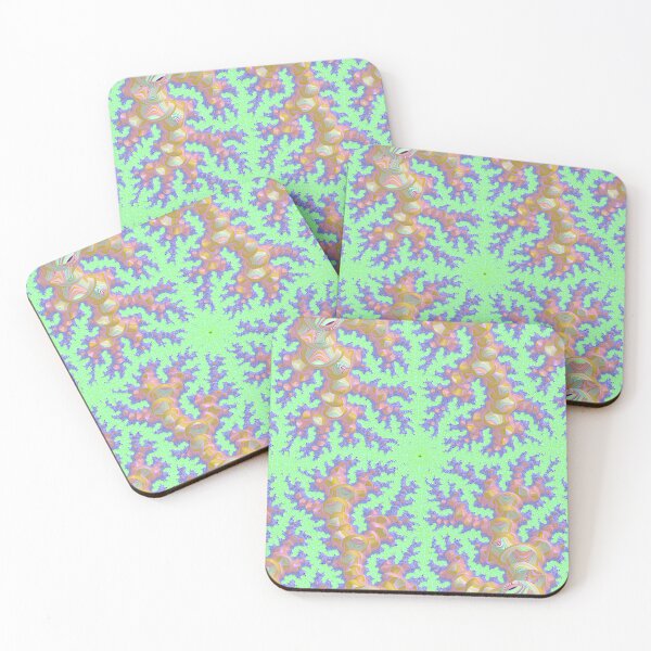 Item preview, Mandelbrot 105 - Pastel branching structures with equally pastel background designed and sold by Draeger0.