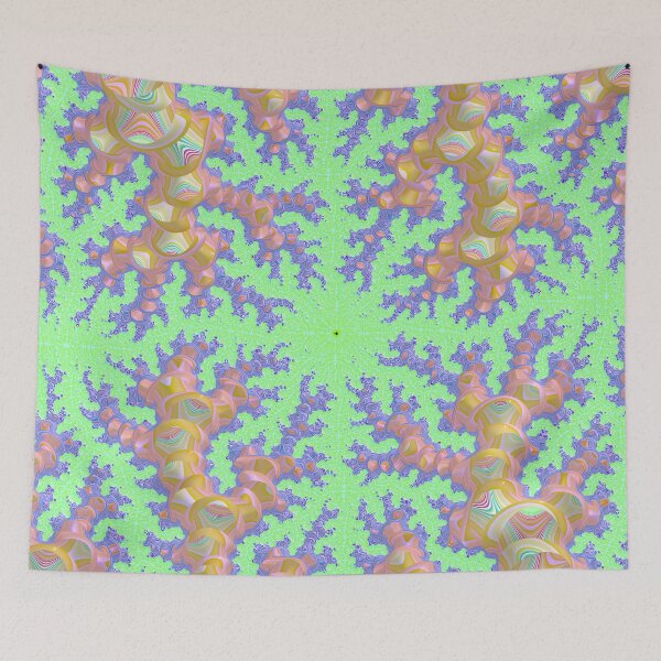Item preview, Mandelbrot 105 - Pastel branching structures with equally pastel background designed and sold by Draeger0.