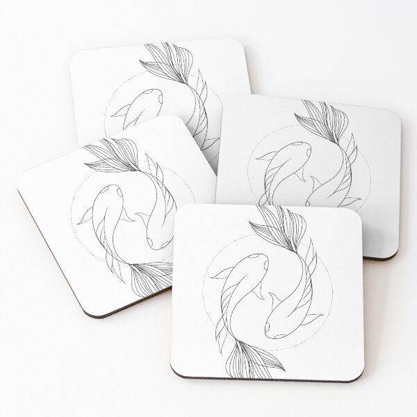 Item preview, Koi Fish Line Art designed and sold by Arwafinearts.