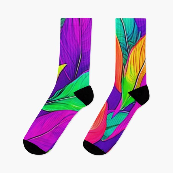Item preview,  Colorful Neon Ethereal Leaves Pattern designed and sold by Health And Fitness Posts e-Store.