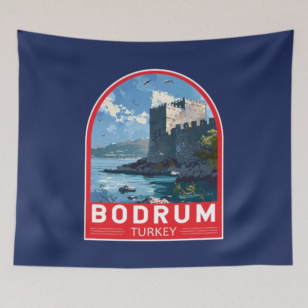 Item preview, Bodrum Turkey Travel Art Emblem designed and sold by KrisSidDesigns.