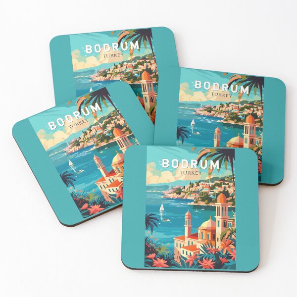 Item preview, Bodrum Turkey Travel Art Vintage designed and sold by KrisSidDesigns.