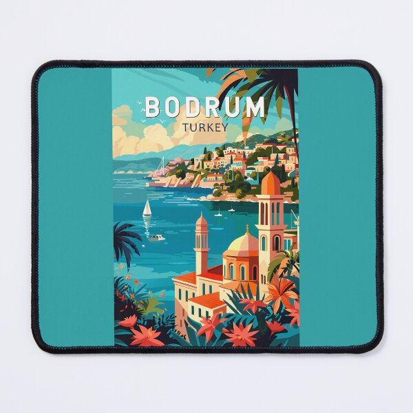 Item preview, Bodrum Turkey Travel Art Vintage designed and sold by KrisSidDesigns.
