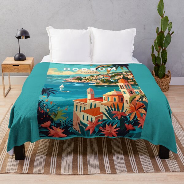 Item preview, Bodrum Turkey Travel Art Vintage designed and sold by KrisSidDesigns.