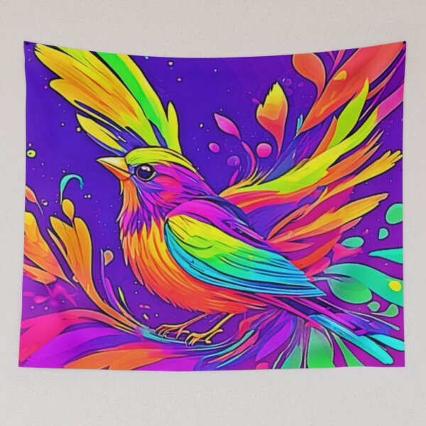 Item preview, Rainbow Bird in Cartoon Land designed and sold by Health And Fitness Posts e-Store.