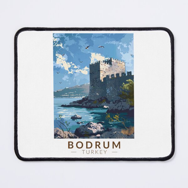 Item preview, Bodrum Castle Turkey Travel Art Vintage designed and sold by KrisSidDesigns.