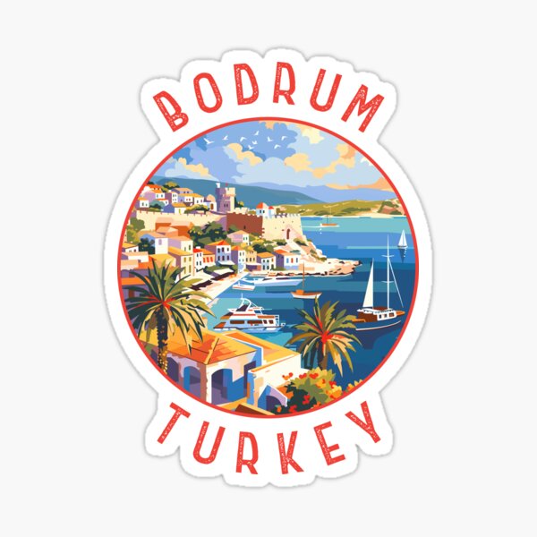 Item preview, Bodrum Turkey Retro Distressed Circle designed and sold by KrisSidDesigns.