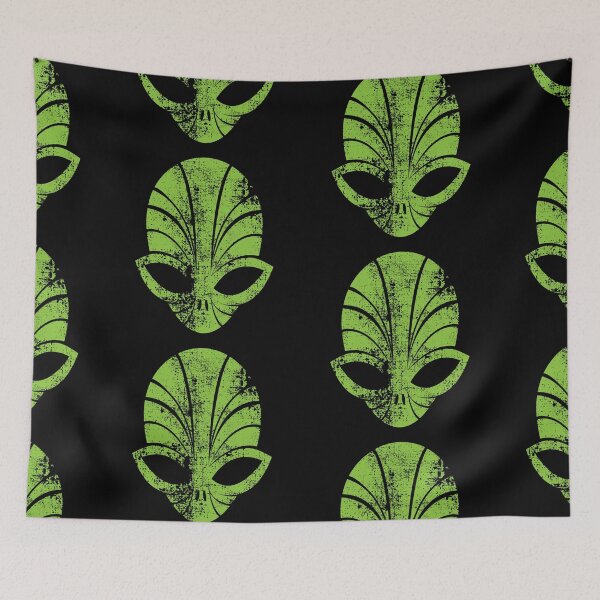Item preview, Distressed Alien Head - Retro Sci-Fi  designed and sold by Creatively Torn.