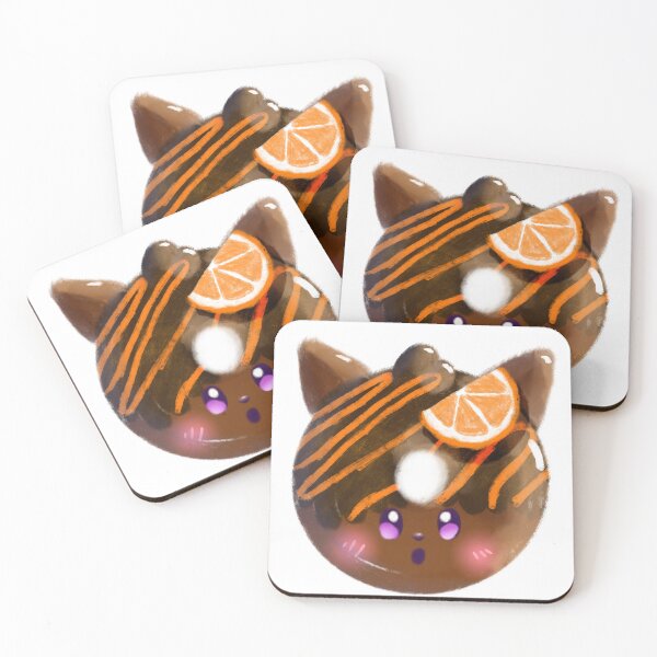 Item preview, Chocolate orange doughnut kitty designed and sold by KawaiiFoods.
