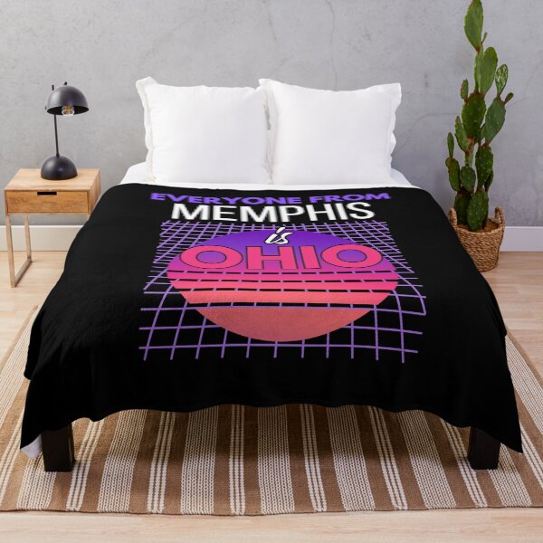 Aperçu de l'œuvre Memphis Ohio Parodie Rétro Vaporwave State Crossover créée et vendue par Hananiah Merch.