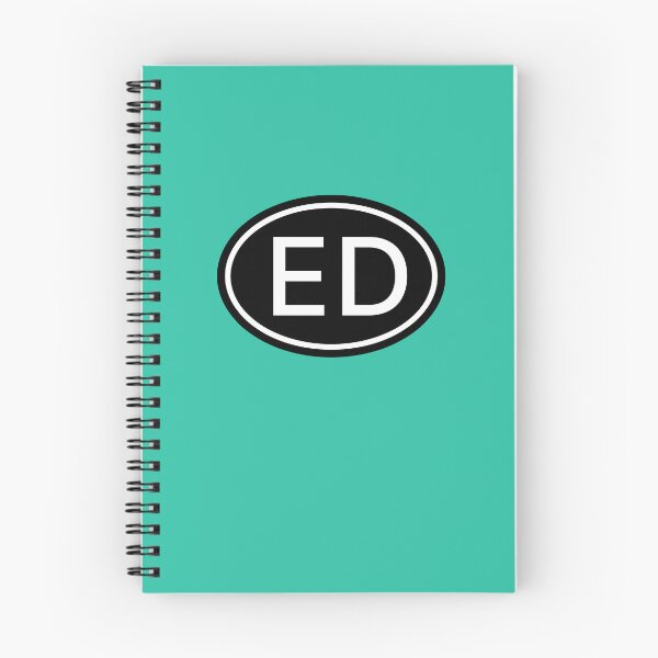 Item preview, ED Initials Monogram Oval White Letters designed and sold by Jeallan Designs.