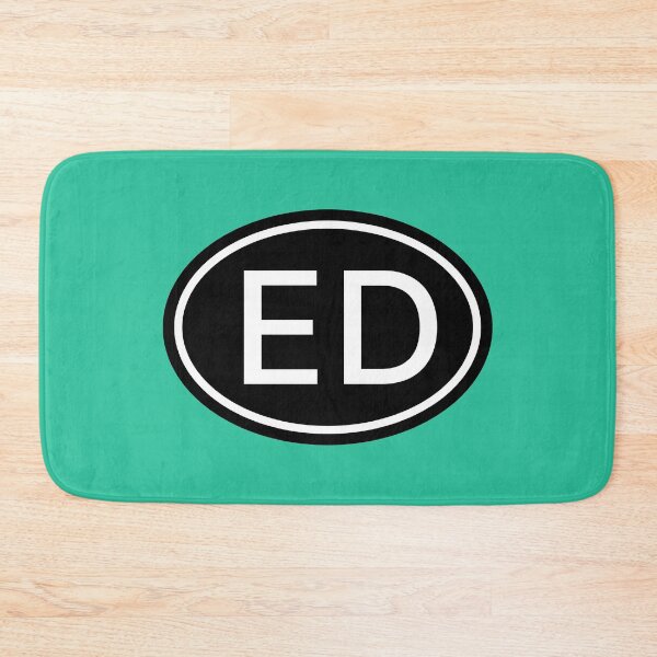 Item preview, ED Initials Monogram Oval White Letters designed and sold by Jeallan Designs.