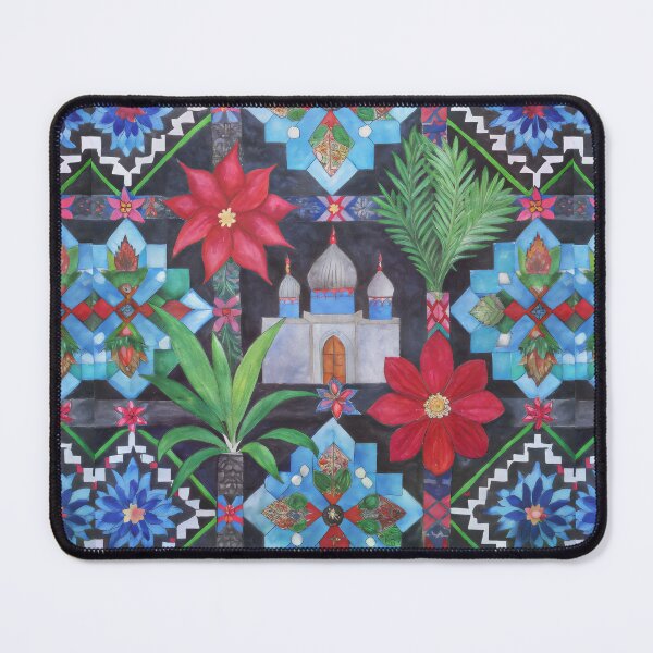 Item preview, Moroccan Pattern, islamic design with tiles, mosque and palm leaves designed and sold by patterncrow.