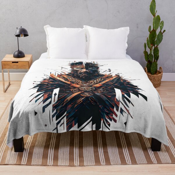 Aperçu de l'œuvre L'esprit du roi celte. Guerrier celtique au design à l'encre créée et vendue par CELTIC-DESIGNS.