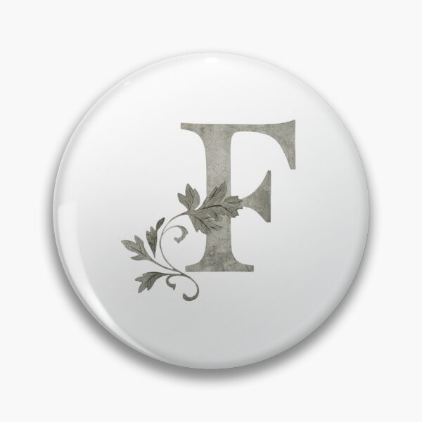 Item preview, Luxury Floral Monogram F: Elegant Grey and Silver Typography designed and sold by Fil4.