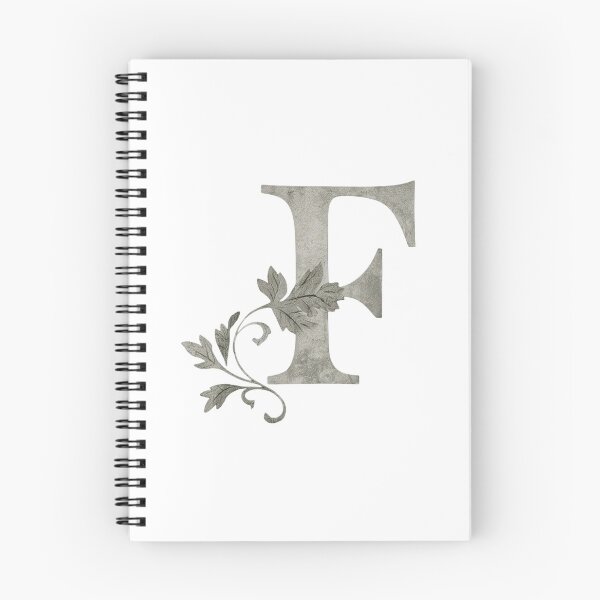Item preview, Luxury Floral Monogram F: Elegant Grey and Silver Typography designed and sold by Fil4.
