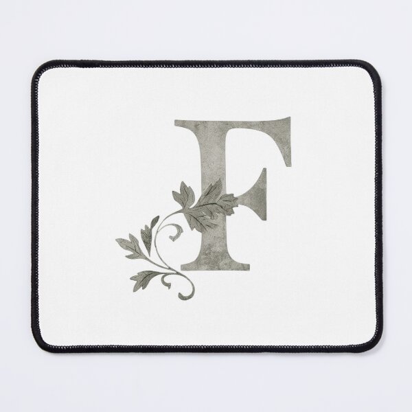 Item preview, Luxury Floral Monogram F: Elegant Grey and Silver Typography designed and sold by Fil4.