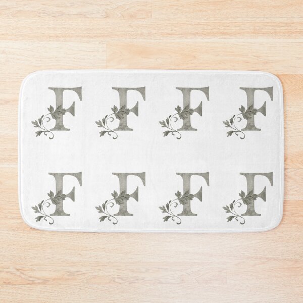 Item preview, Luxury Floral Monogram F: Elegant Grey and Silver Typography designed and sold by Fil4.