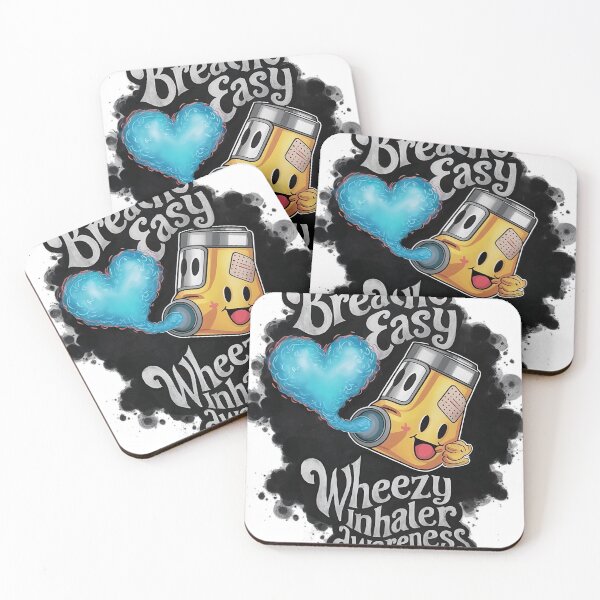 Item preview, Breathe Easy: Wheezy Inhaler Awareness Sticker designed and sold by DIUMERI.