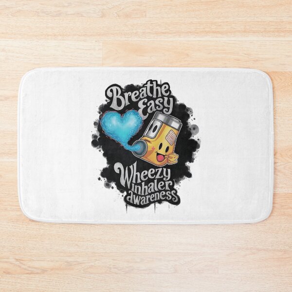 Item preview, Breathe Easy: Wheezy Inhaler Awareness Sticker designed and sold by DIUMERI.