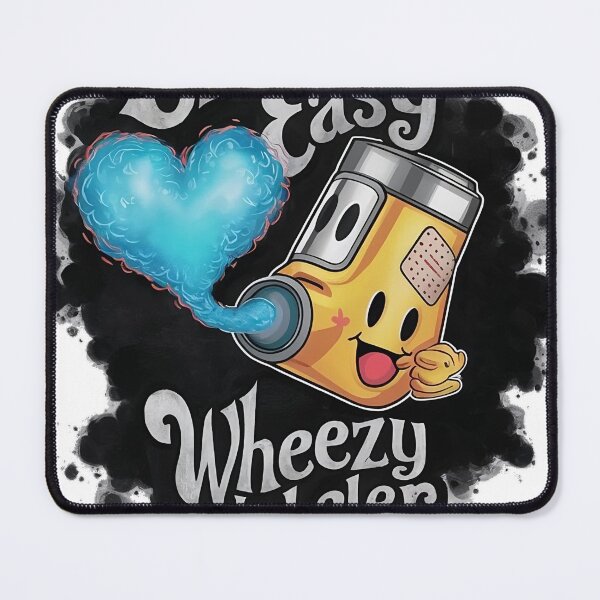 Item preview, Breathe Easy: Wheezy Inhaler Awareness Sticker designed and sold by DIUMERI.