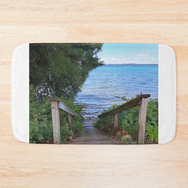 Item preview, Wood Stairs down to Bellaire Lake Michigan designed and sold by UPNortheren.