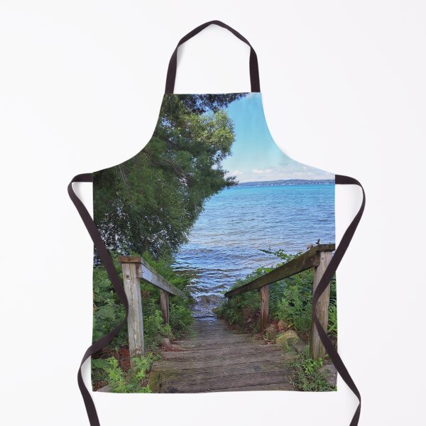 Item preview, Wood Stairs down to Bellaire Lake Michigan designed and sold by UPNortheren.