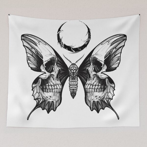 Item preview, skull butterfly designed and sold by LecoLA.