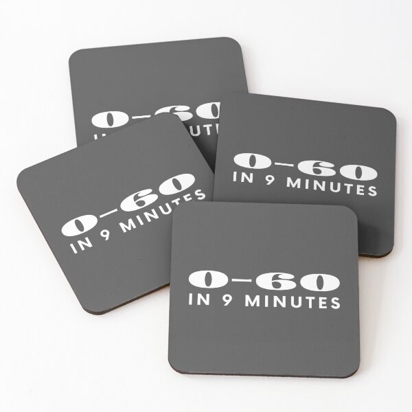 Item preview, 0-60 in 9 minutes, miles per hour, mph, km/h, bumper sticker designed and sold by Cerulean-Shop.