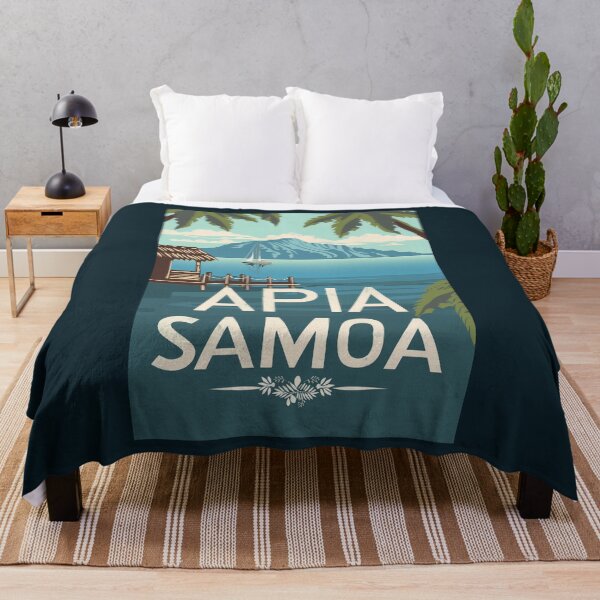 Item preview, A Vintage Travel Illustration of Apia - Samoa designed and sold by GoodOldVintage.