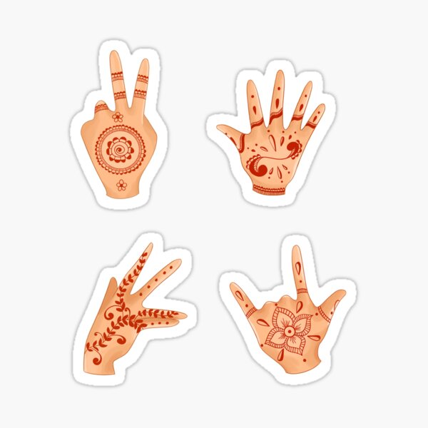 Henna Hands Sticker Pack Sticker