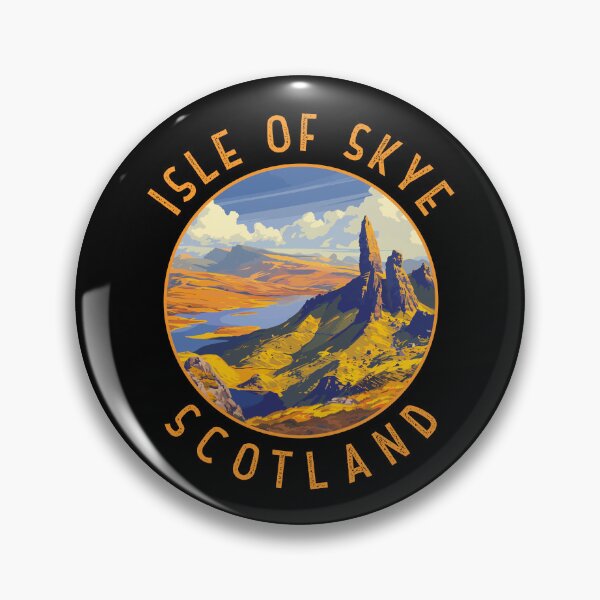 Item preview, Isle of Skye Scotland Retro Distressed Circle designed and sold by KrisSidDesigns.