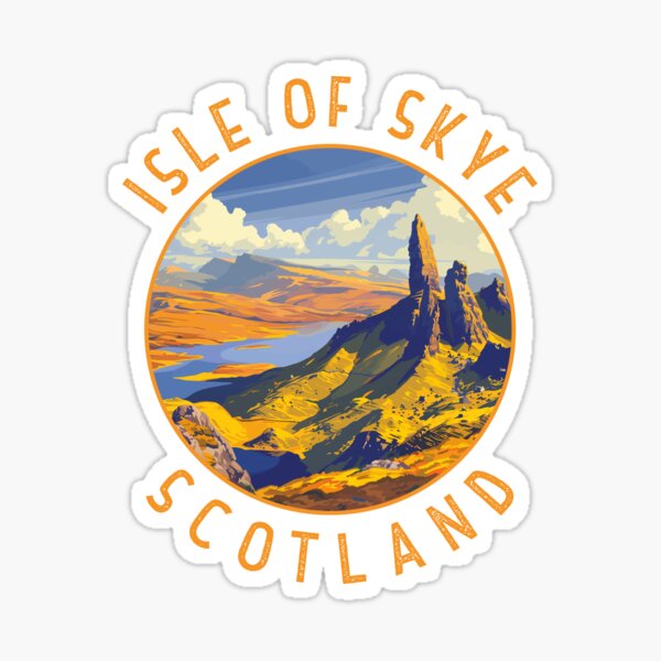 Item preview, Isle of Skye Scotland Retro Distressed Circle designed and sold by KrisSidDesigns.
