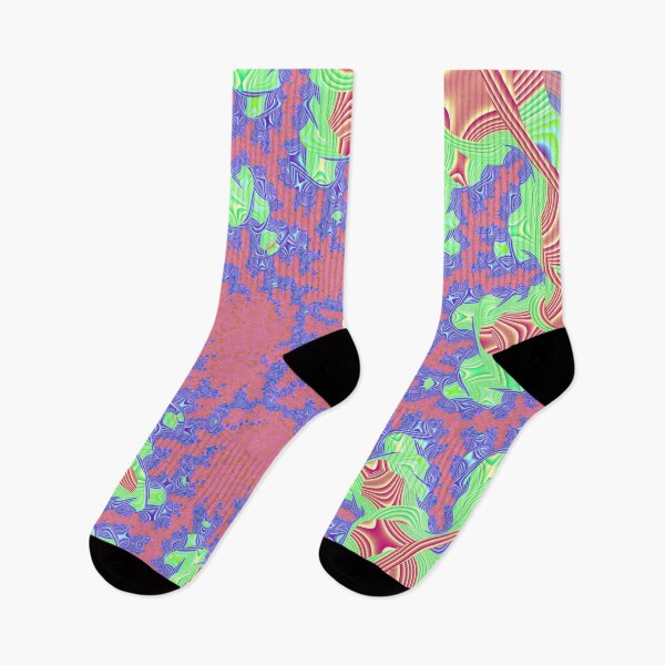 Item preview, Mandelbrot 106 - Banded pastel fractal branches in red, green, blue designed and sold by Draeger0.