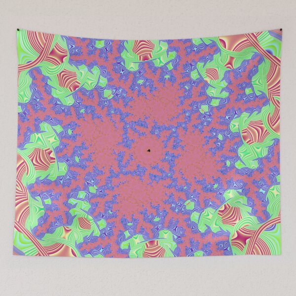 Item preview, Mandelbrot 106 - Banded pastel fractal branches in red, green, blue designed and sold by Draeger0.